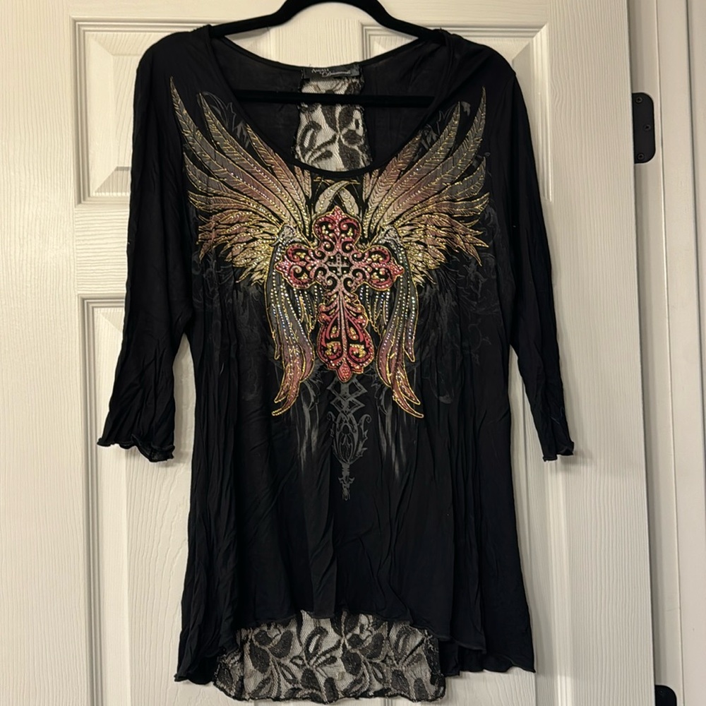 Women XL Angels & Diamonds stunning top